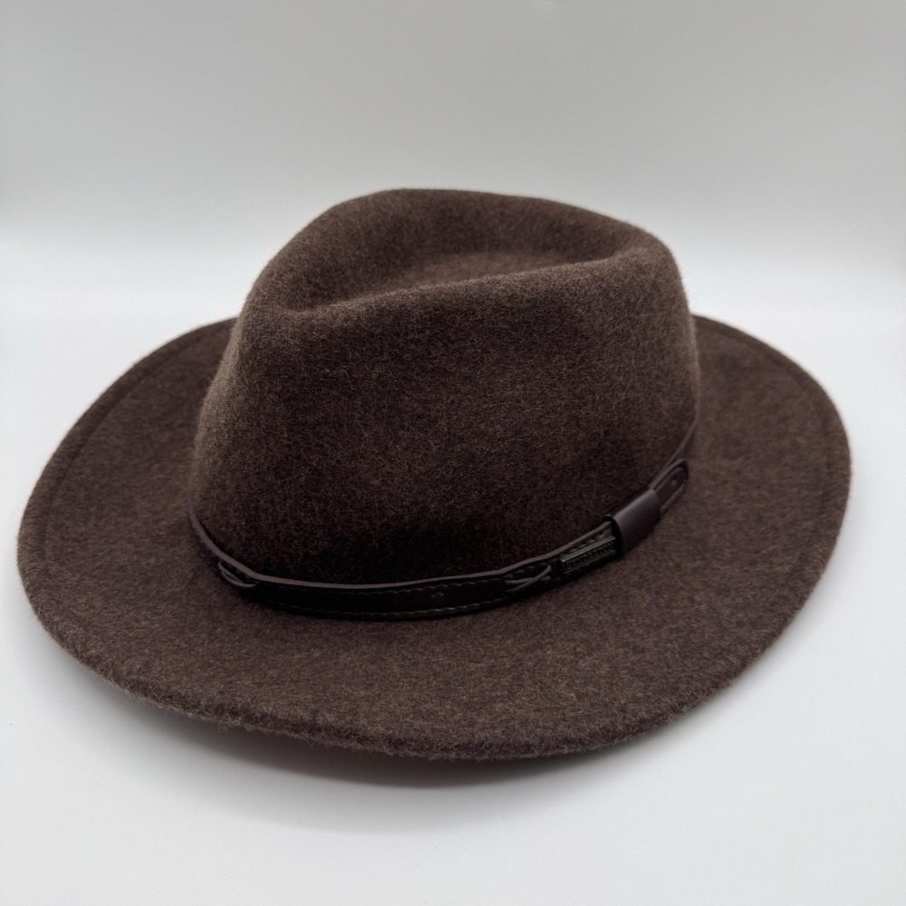 Pendleton 100% Wool Indiana Western Fedora Outback Hat Brown Crushable Large